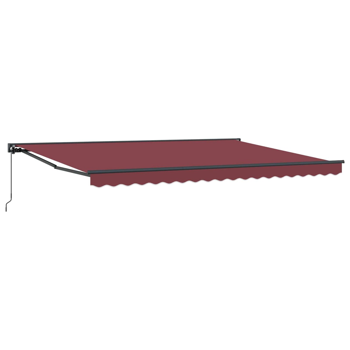 Manuell utskiftbar markise Burgunder 4 × 3,5 m