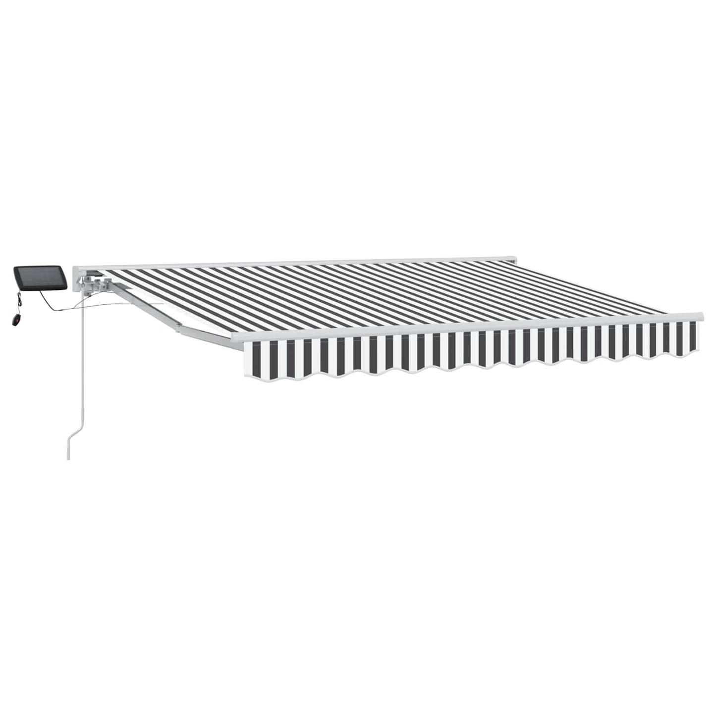 Manuell markiseramme med LEDs Antrasitt og Hvit 3 x 2 m