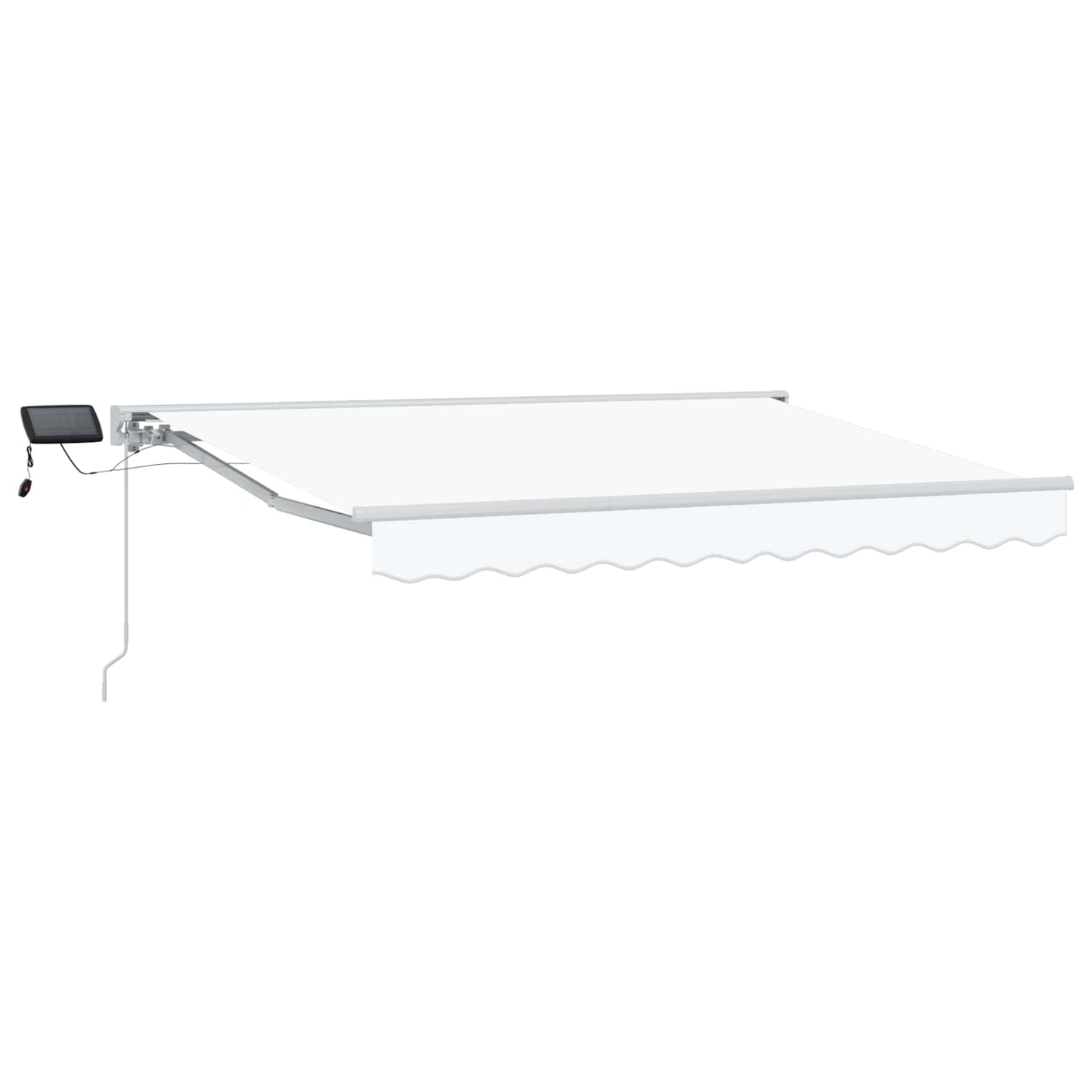 Manuell markiseramme med LEDs Hvit 3 x 2,5 m