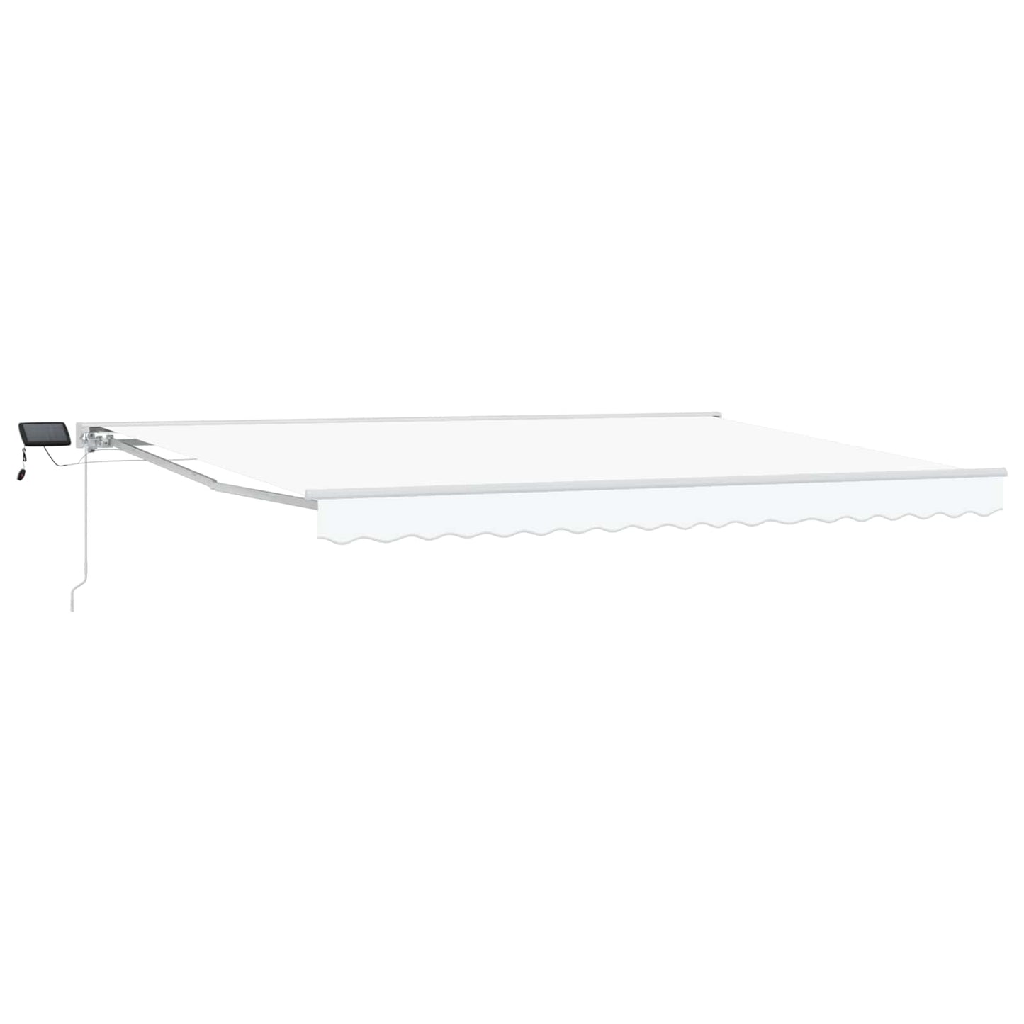 Manuell markiseramme med LEDs Hvit 4,5 × 3 m