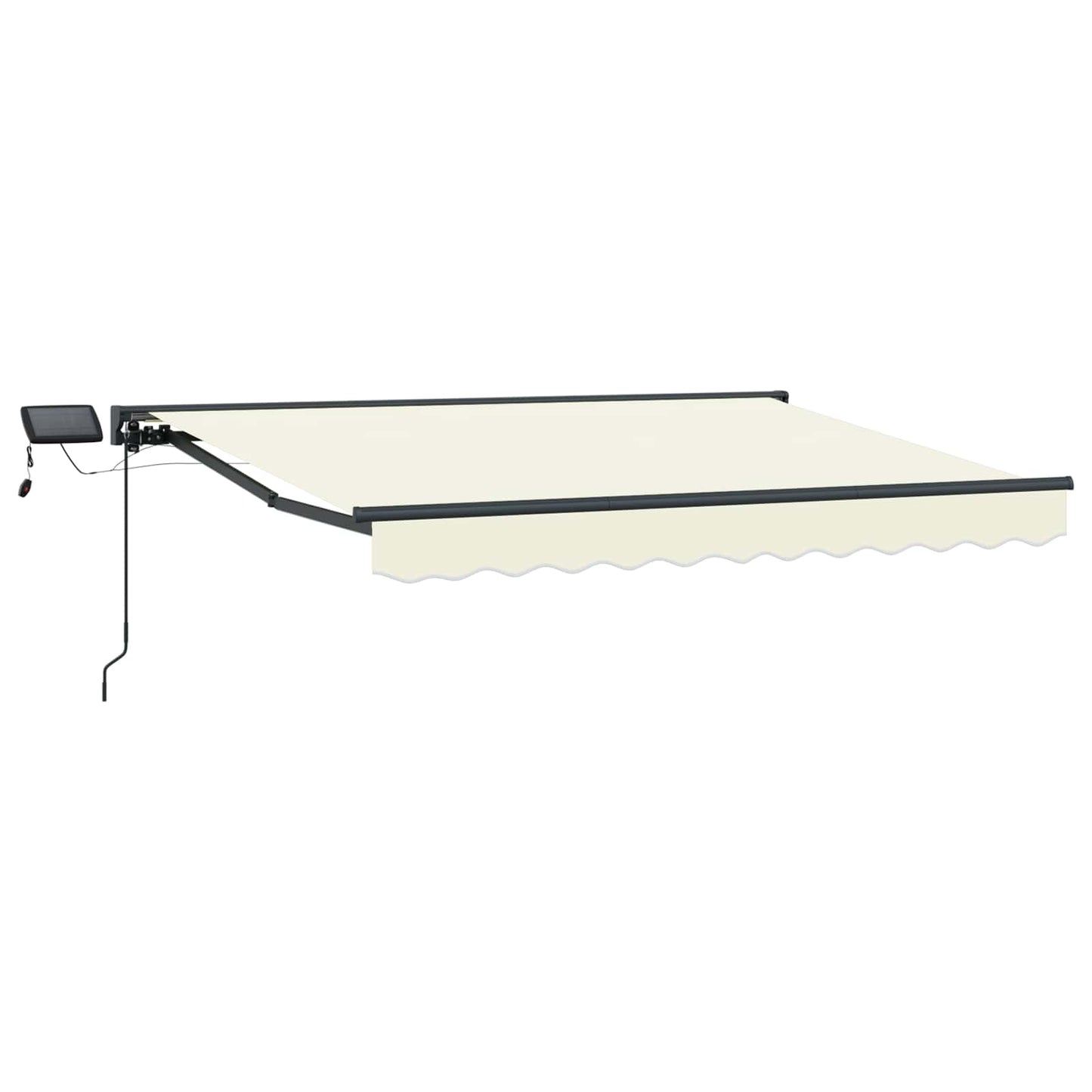 Manuell markiseramme med LEDs Krem og Antrasitt 3,5 x 2 m