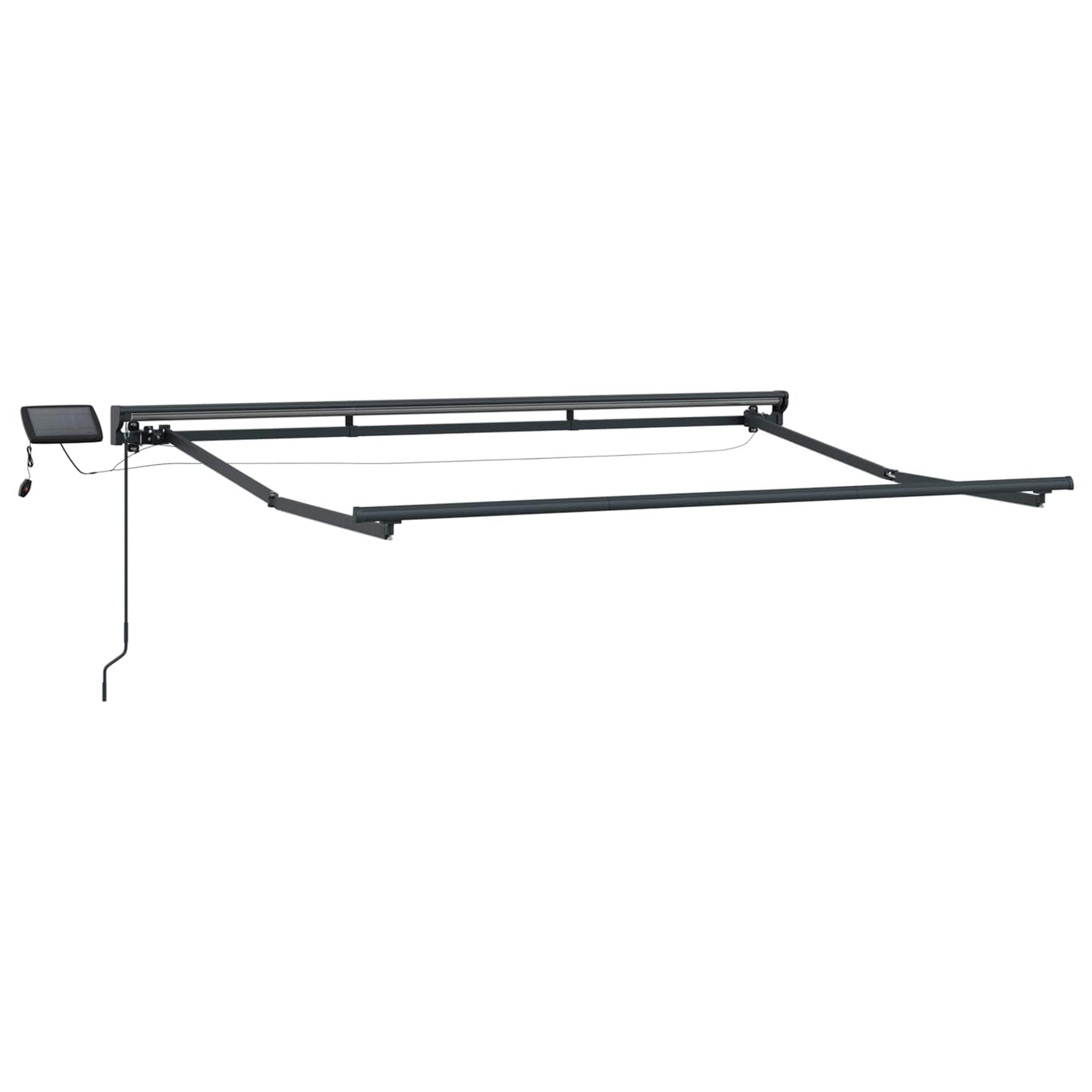 Manuell markiseramme med LEDs Beige og Antrasitt 3,5 x 2 m