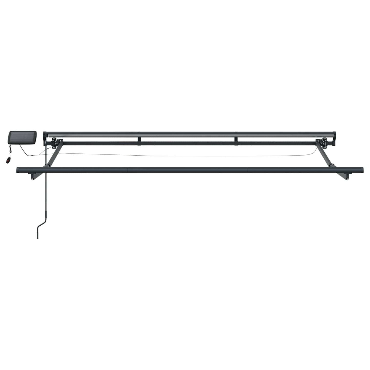 Manuell markiseramme med LEDs Beige og Antrasitt 3,5 x 2 m