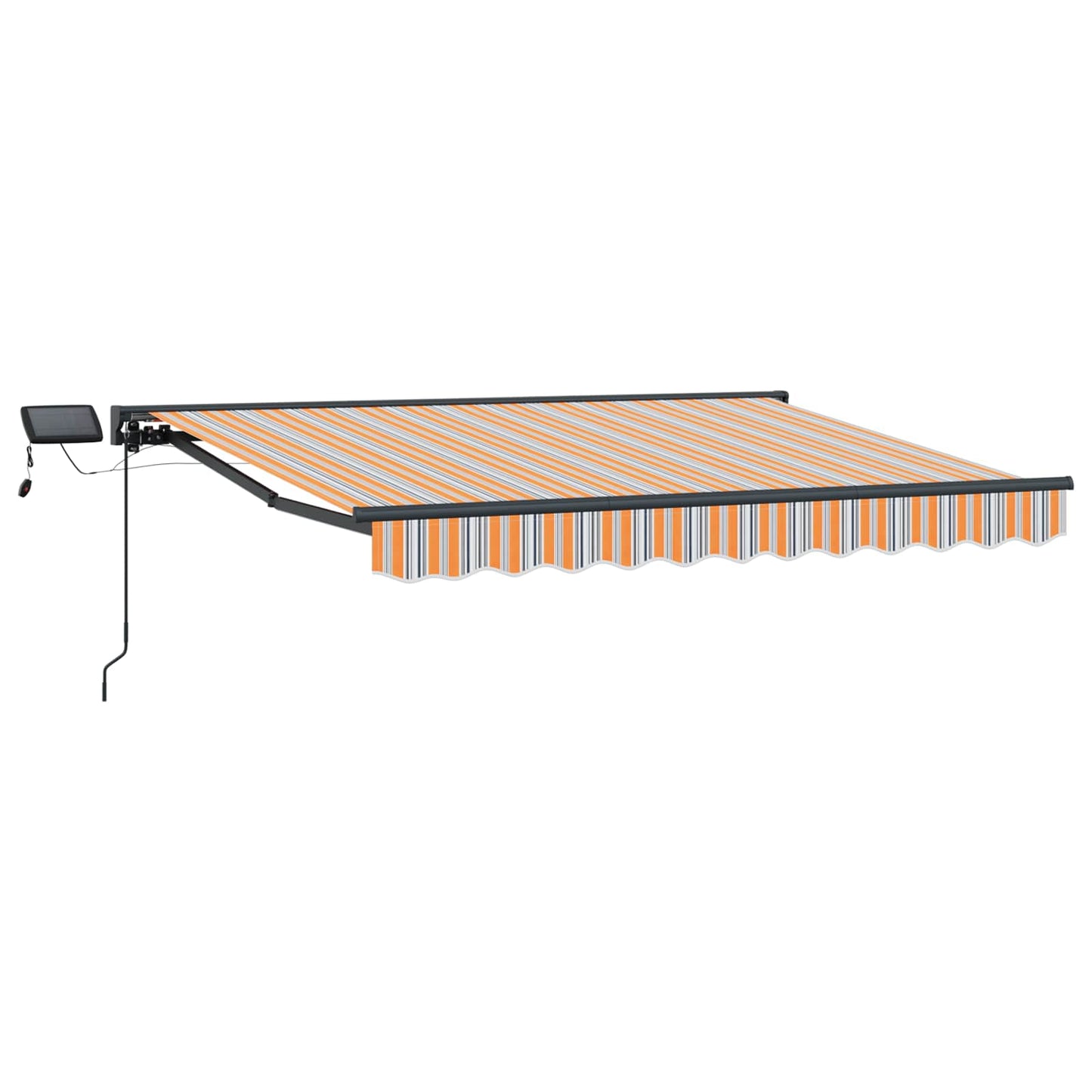 Manuell markiseramme med LEDs Blå, Oransje, Antrasitt 3 x 2,5 m