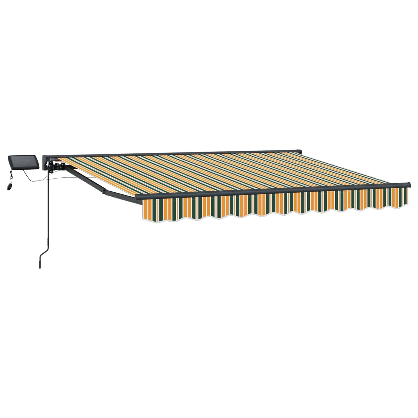 Manuell markiseramme med LEDs Grønn, Gul, Antrasitt 3 x 2,5 m