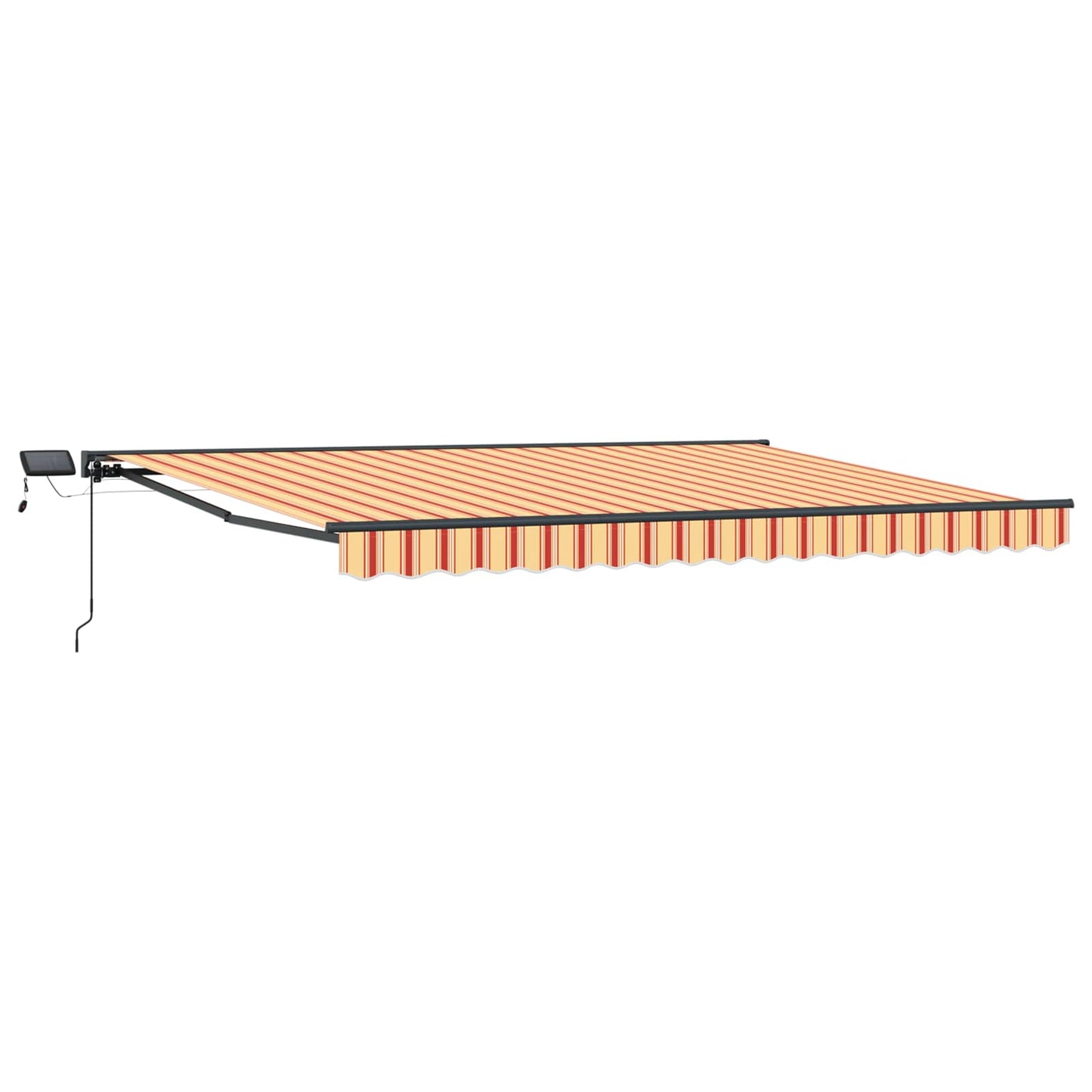 Manuell markiseramme med LEDs Gul, Oransje, Antrasitt 4 × 3 m