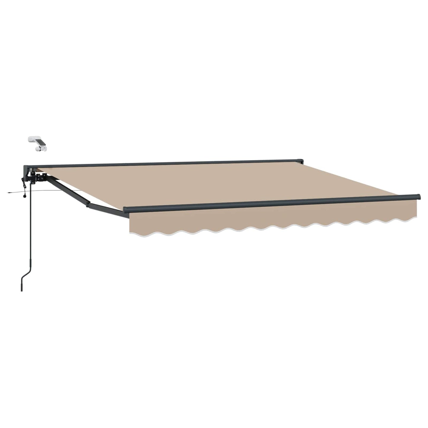 Elektrisk Utrekkbar Markise Beige og Antrasitt 3,5 x 2 m