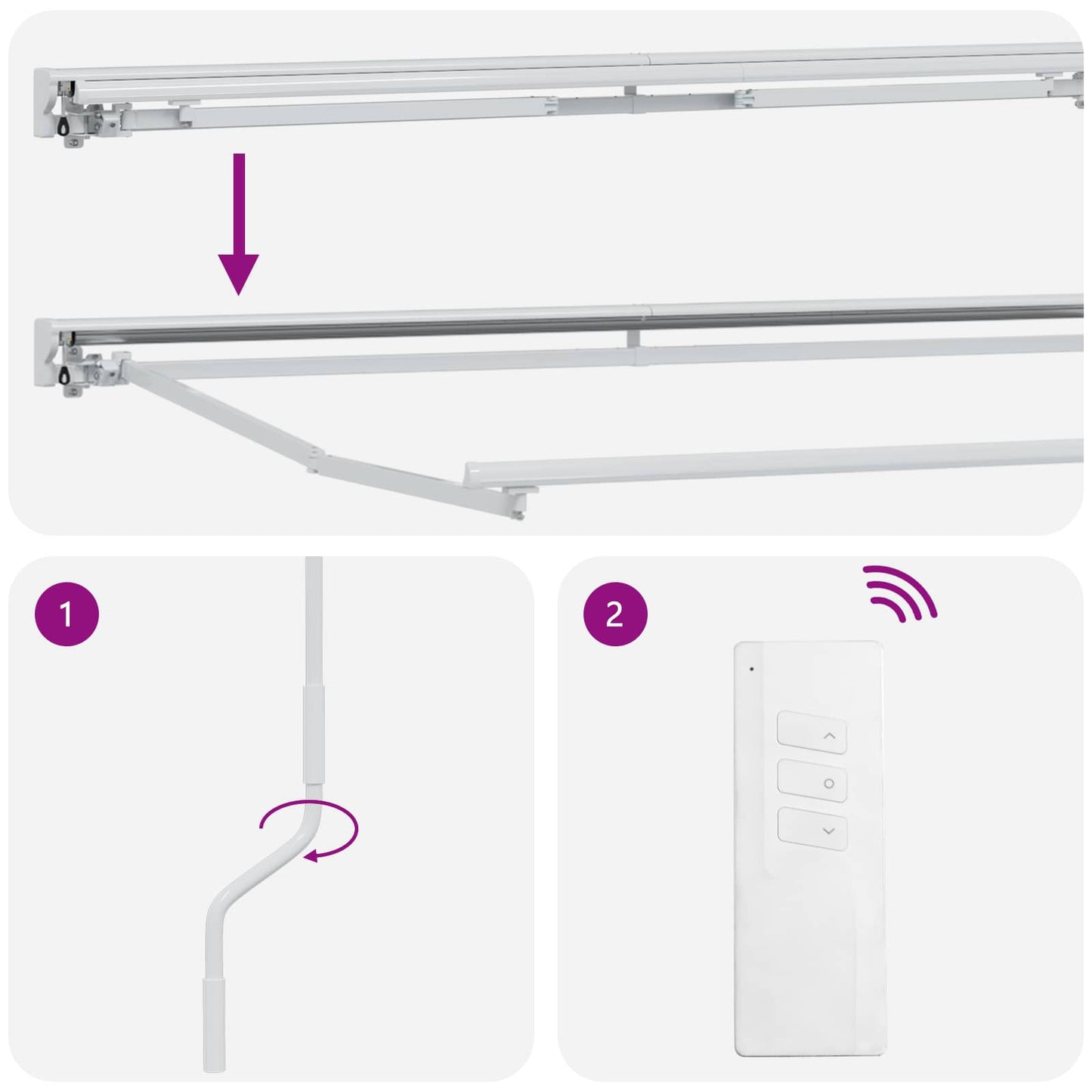 Elektrisk Utrekkbar Markise Beige og Hvit 3,5 x 2 m