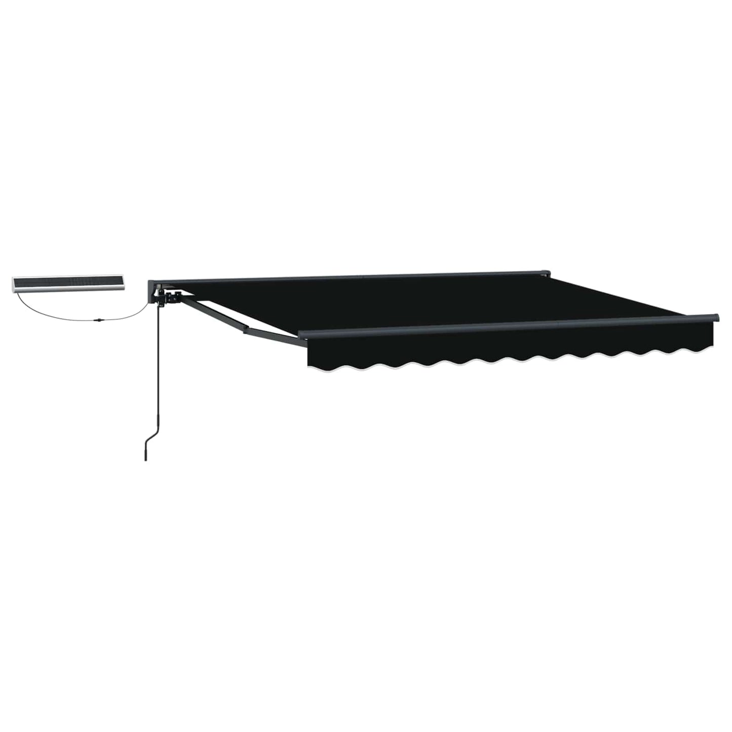 Elektrisk Utrekkbar Markise Svart og Anthracite 3,5 x 2,5 m