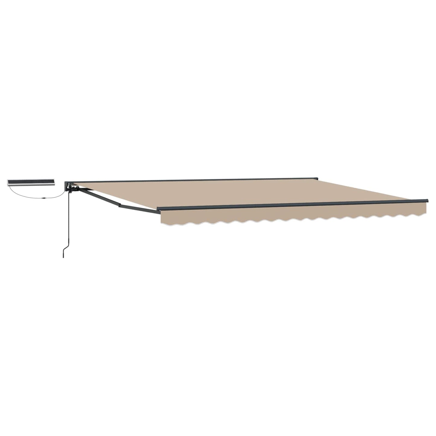 Elektrisk Utrekkbar Markise Beige og Antrasitt 4,5 × 3,5 m