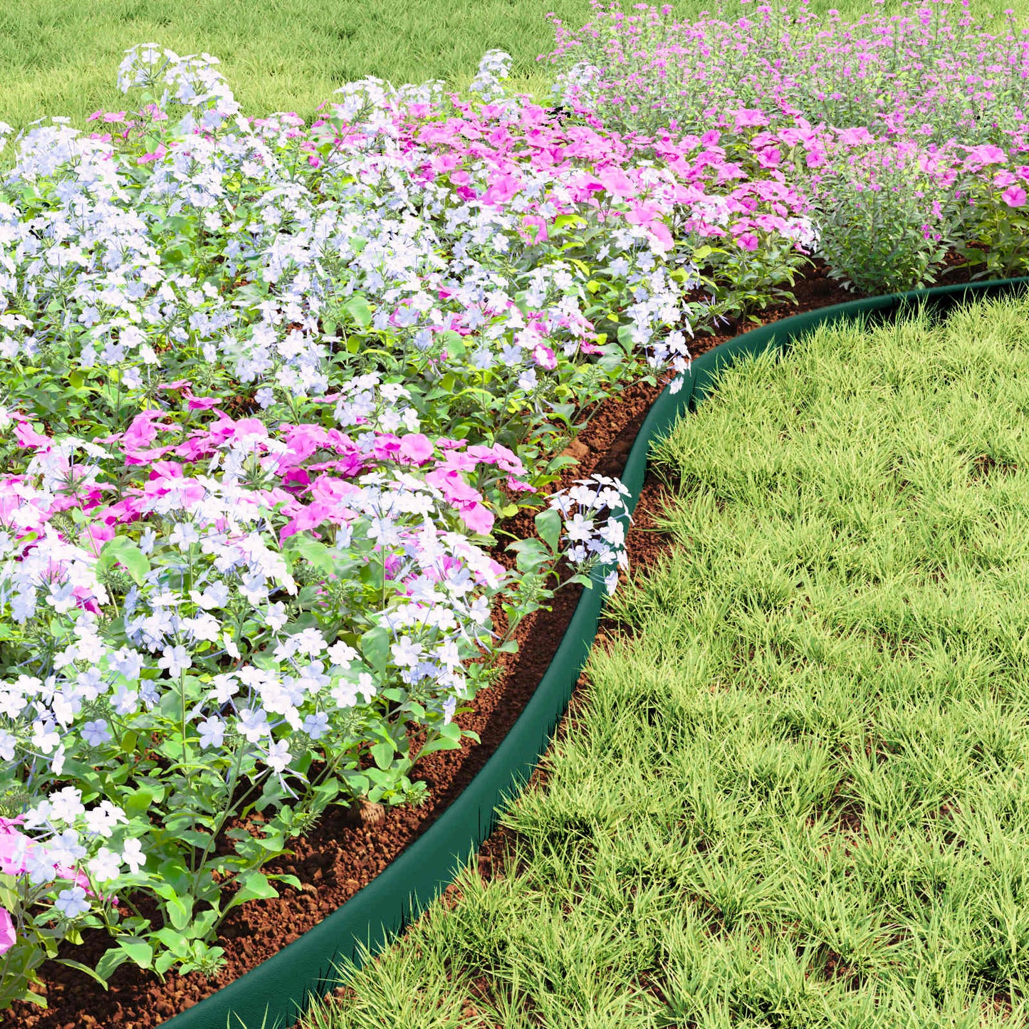 Plenkanter grønn 1000 x 4 x 5 cm Plast vidaXL