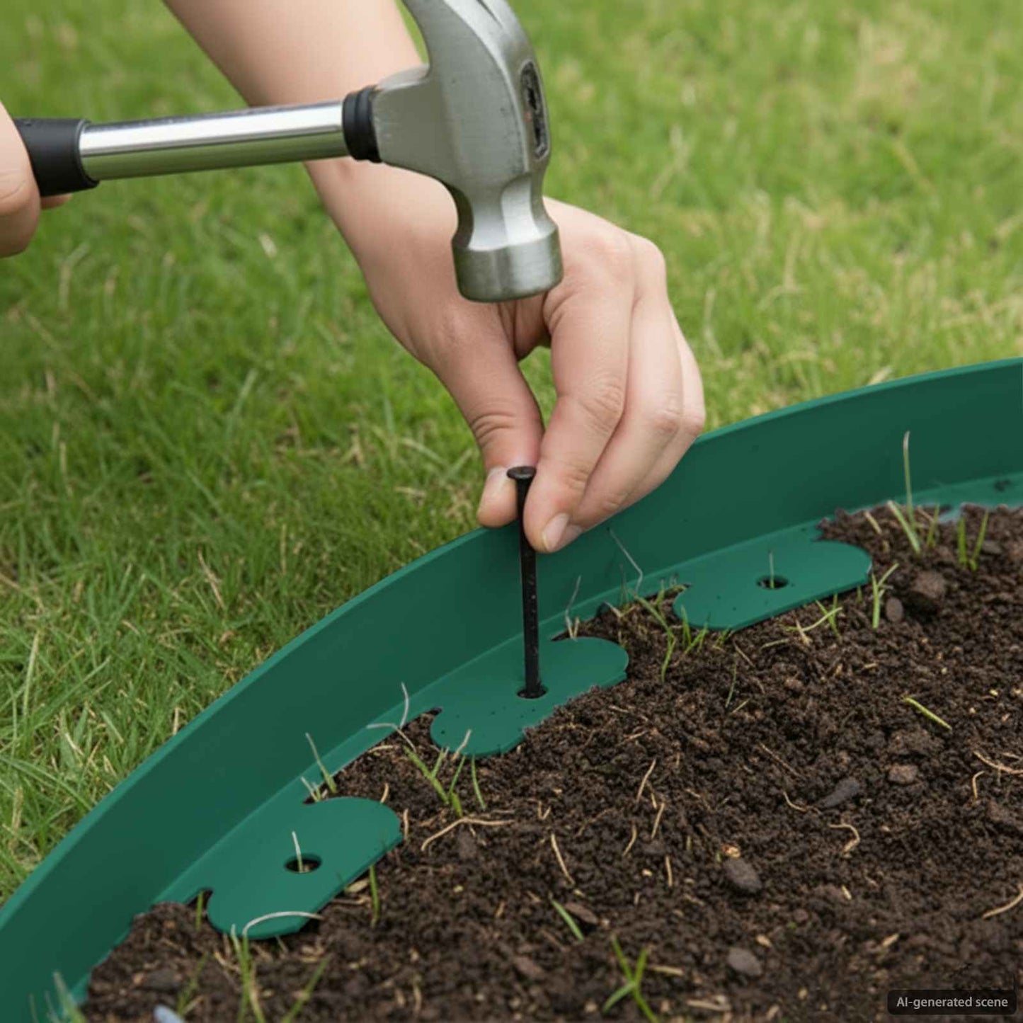 Plenkanter grønn 1000 x 4 x 5 cm Plast vidaXL