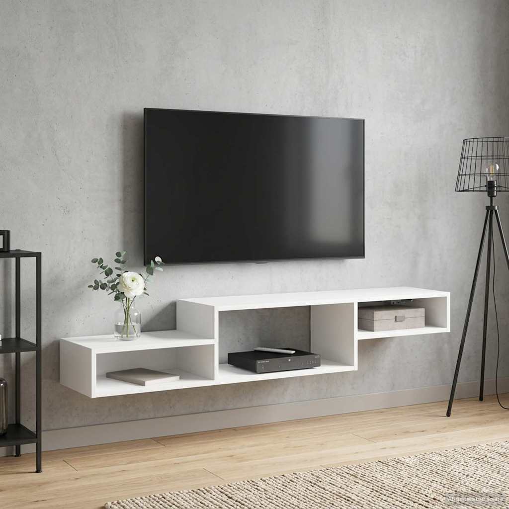 Vegghengt TV-skap Veggmontert Hvit 150 x 28 x 26 cm