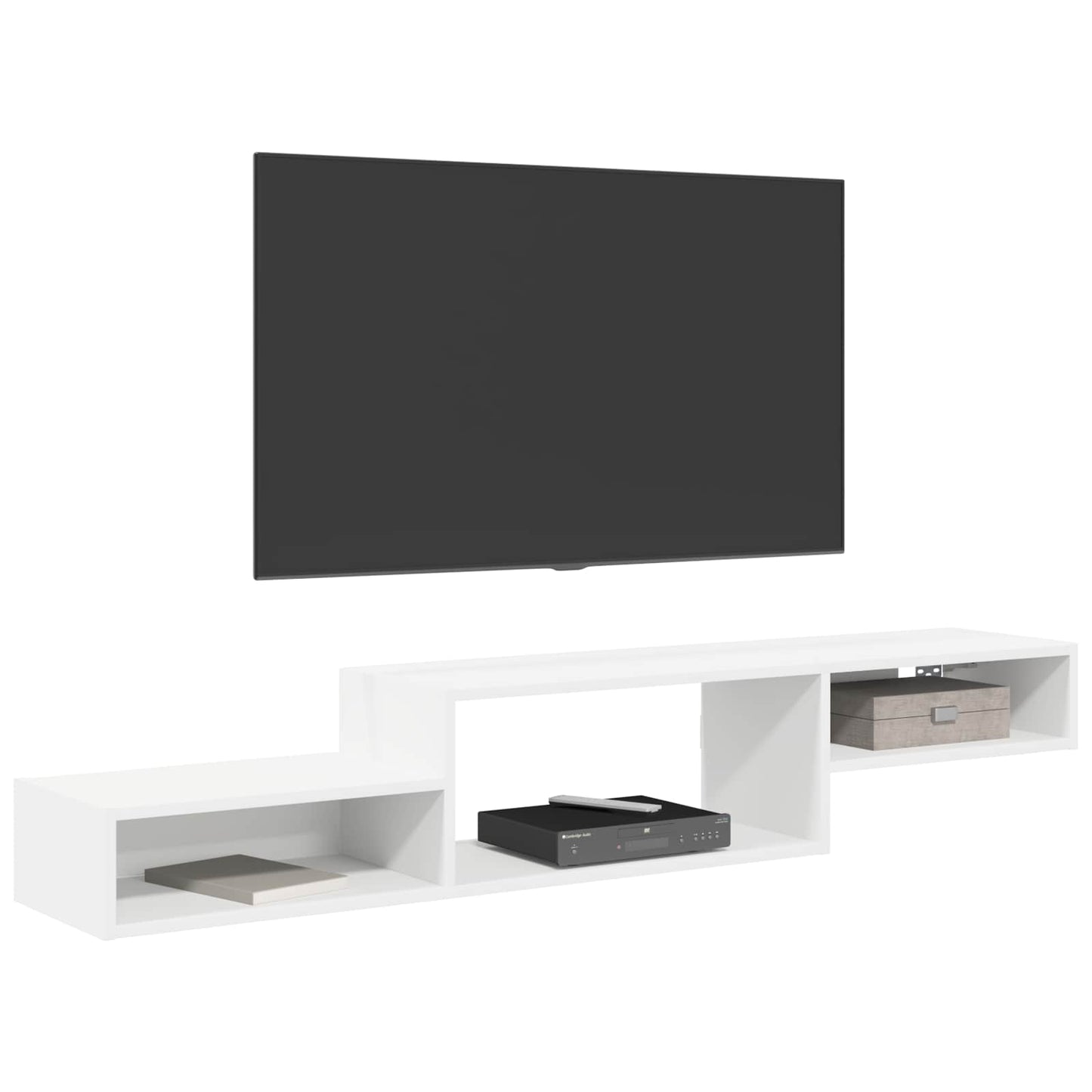 Vegghengt TV-skap Veggmontert Hvit 150 x 28 x 26 cm