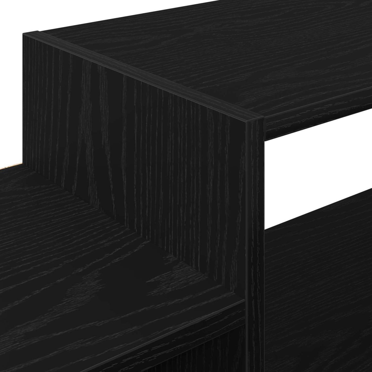 Vegghengt TV-skap Veggmontert Svart eik 150 x 28 x 26 cm