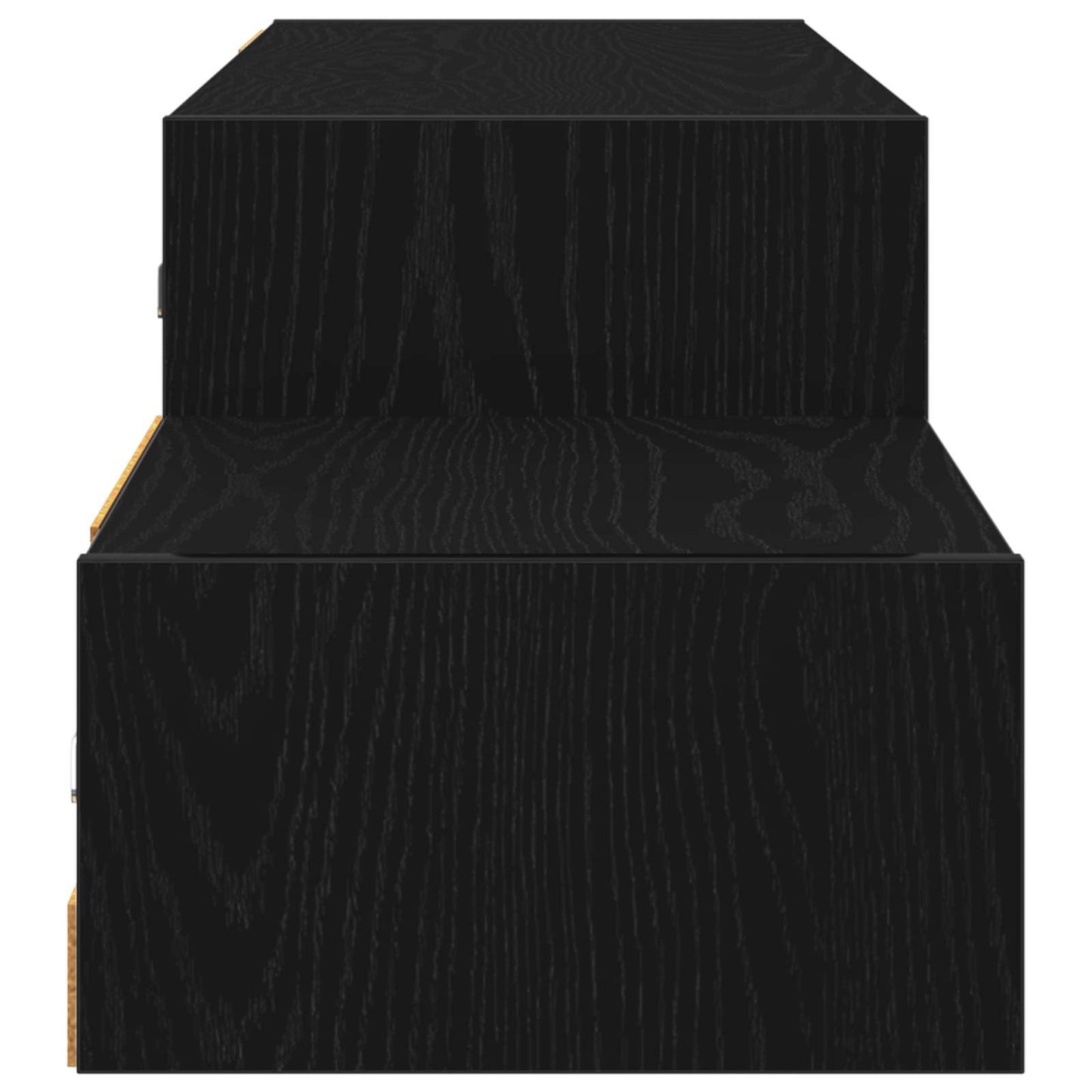 Vegghengt TV-skap Veggmontert Svart eik 150 x 28 x 26 cm