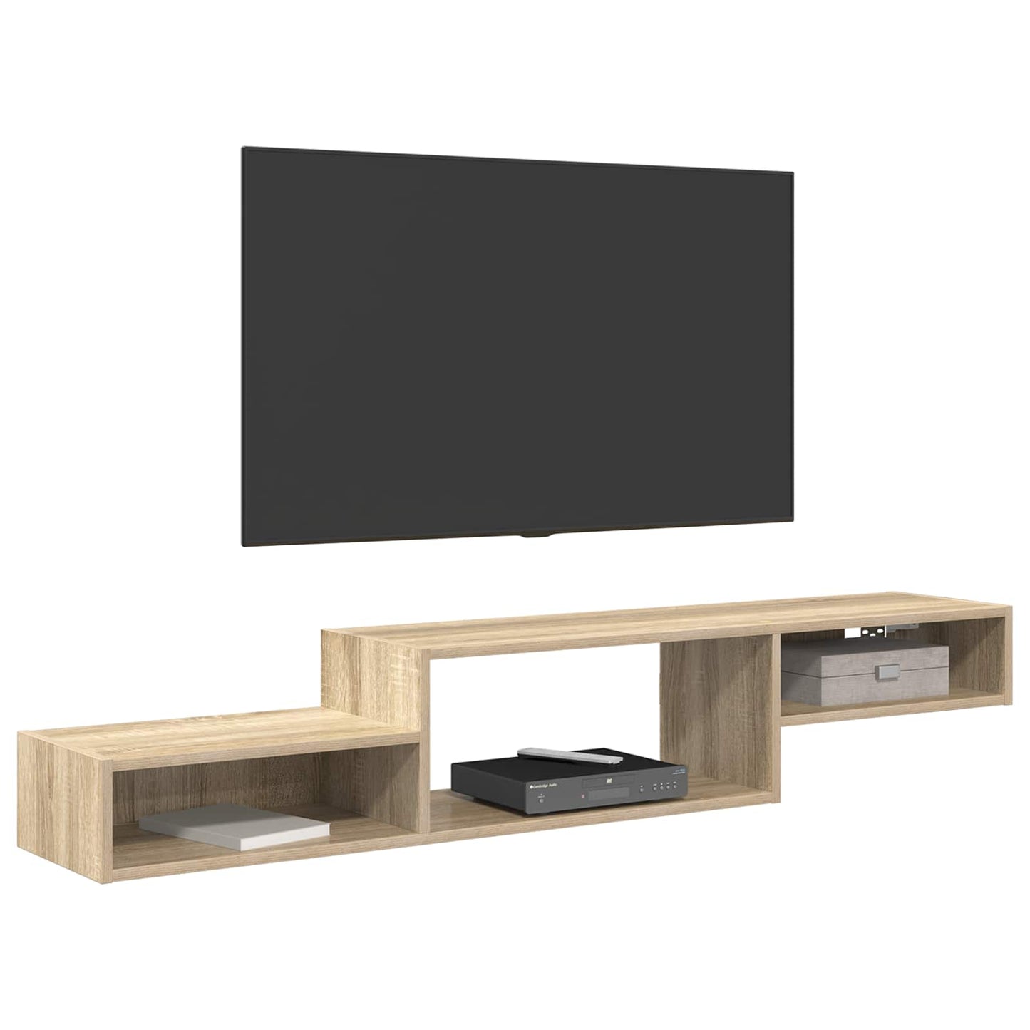 Vegghengt TV-skap Veggmontert Sonoma eik 150 x 28 x 26 cm
