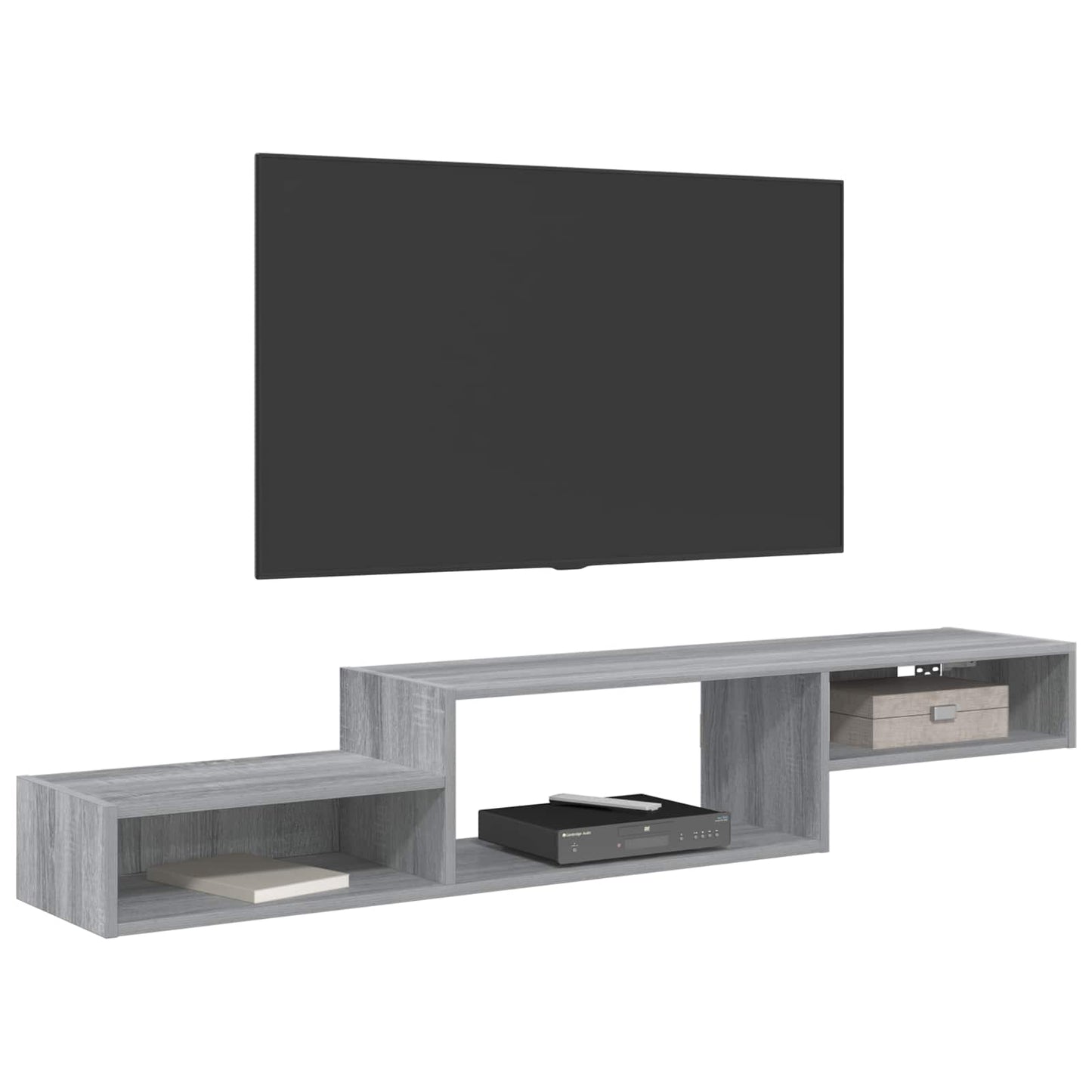 Vegghengt TV-skap Veggmontert Grå Sonoma 150 x 28 x 26 cm