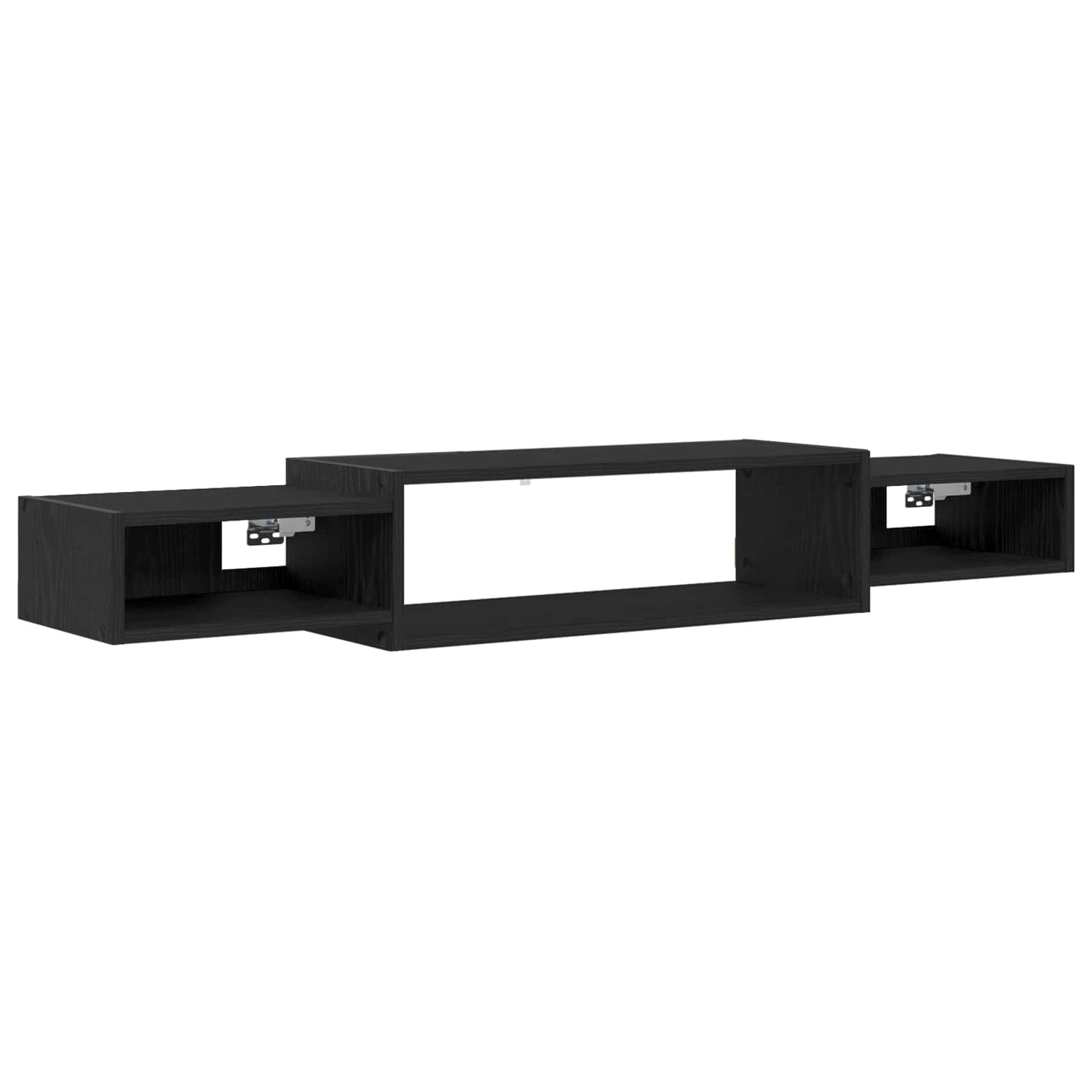 Vegghengt TV-skap Veggmontert Svart eik 140 x 28 x 21 cm