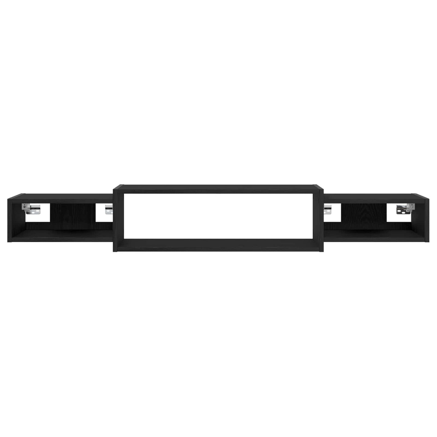 Vegghengt TV-skap Veggmontert Svart eik 140 x 28 x 21 cm