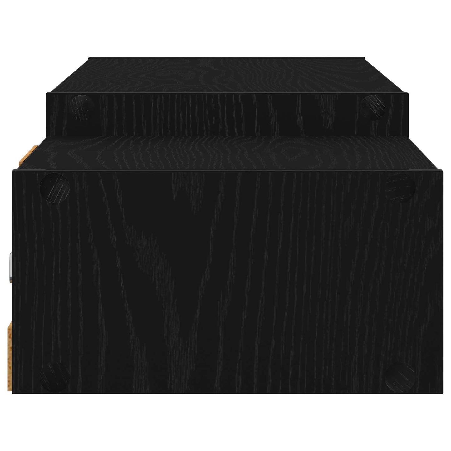 Vegghengt TV-skap Veggmontert Svart eik 140 x 28 x 21 cm