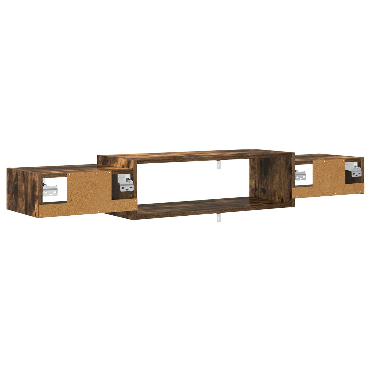 Vegghengt TV-skap Veggmontert Røkt Eik 140 x 28 x 21 cm
