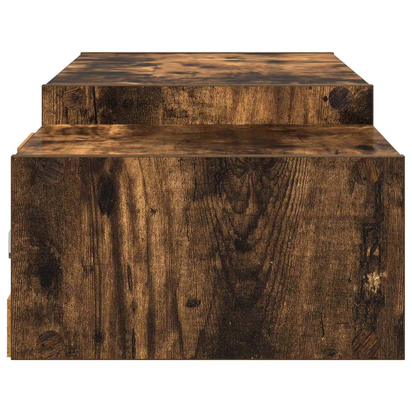 Vegghengt TV-skap Veggmontert Røkt Eik 140 x 28 x 21 cm