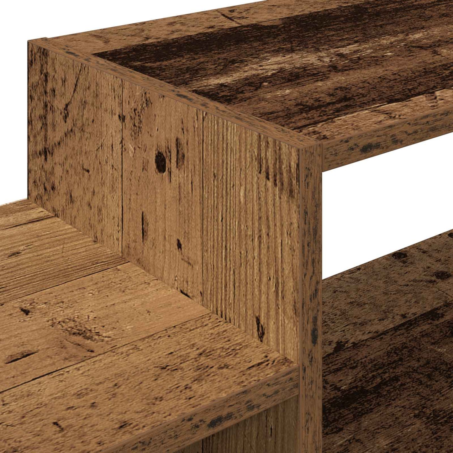 Vegghengt TV-skap Veggmontert Gammelt tre 140 x 28 x 21 cm