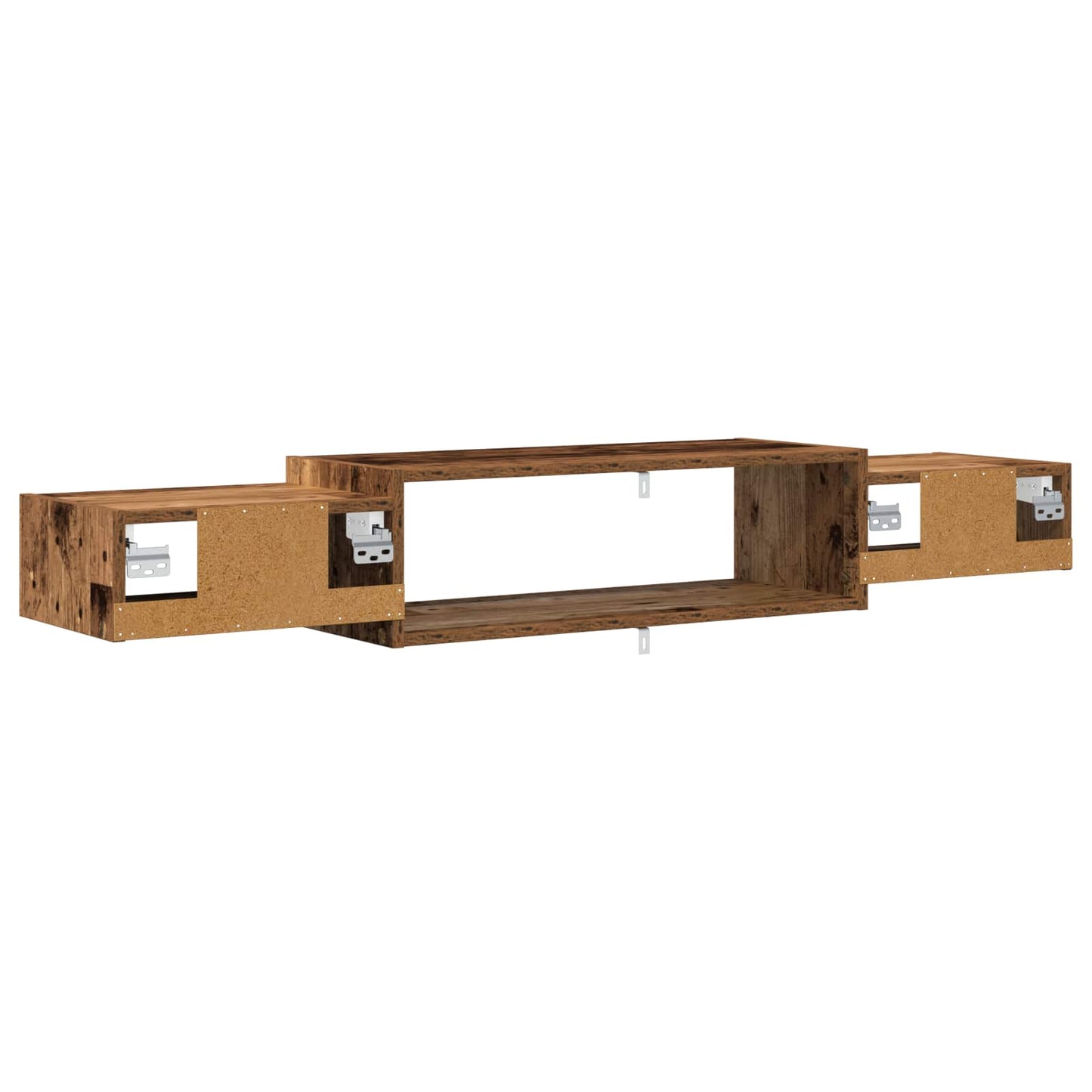 Vegghengt TV-skap Veggmontert Gammelt tre 140 x 28 x 21 cm
