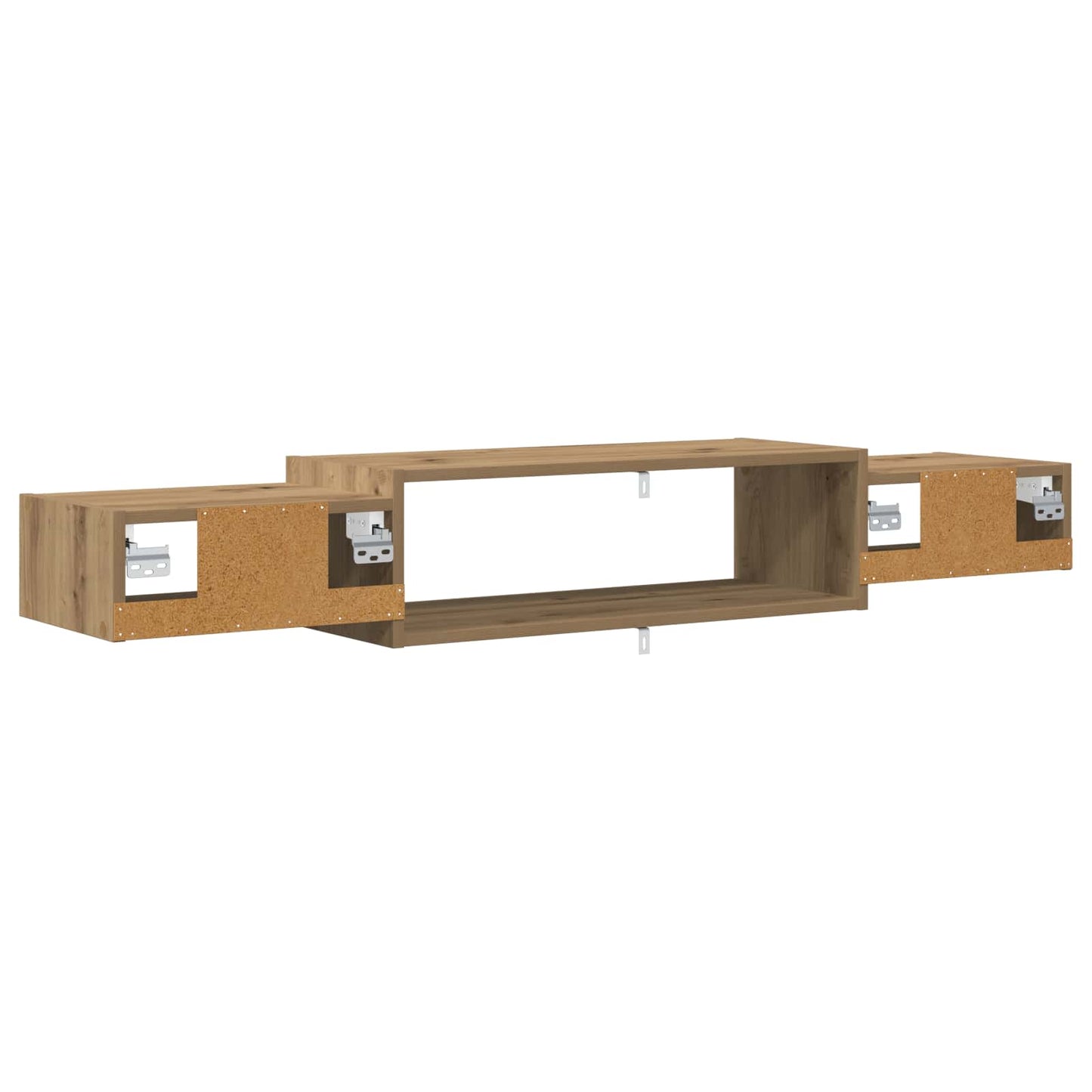 Vegghengt TV-skap Veggmontert Artisan eik 140 x 28 x 21 cm