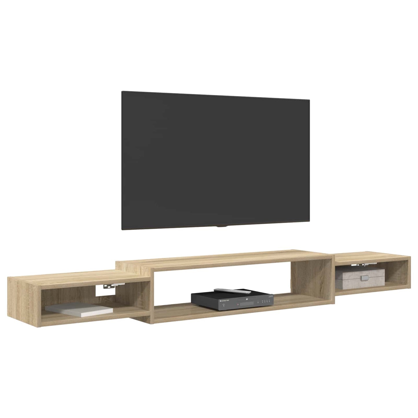 Vegghengt TV-skap Veggmontert Sonoma eik 180 x 28 x 21 cm