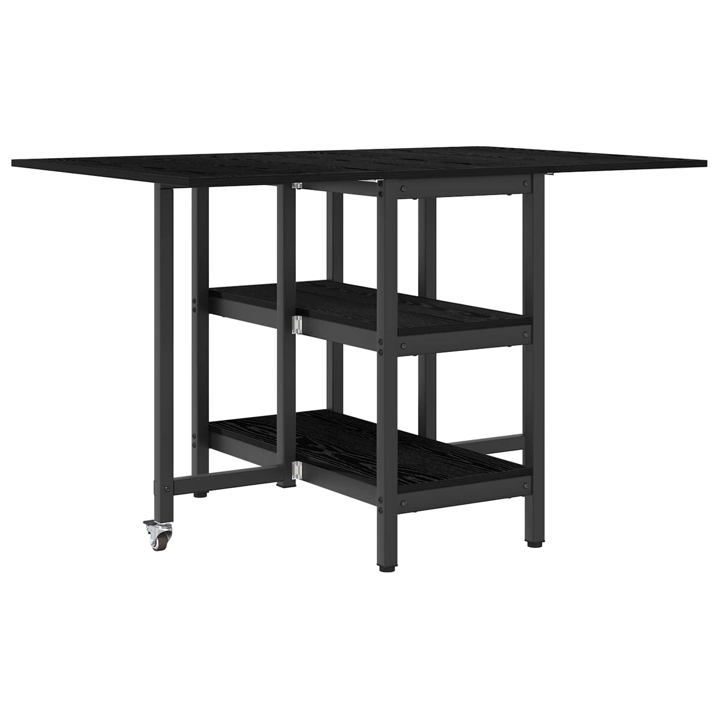 Spisebord 122 x 80 x 76,5 cm Konstruert tre Svart eik