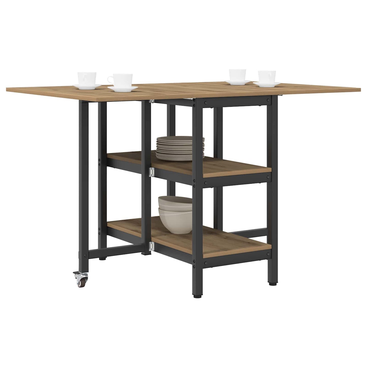 Spisebord 122 x 80 x 76,5 cm Konstruert tre Artisan eik