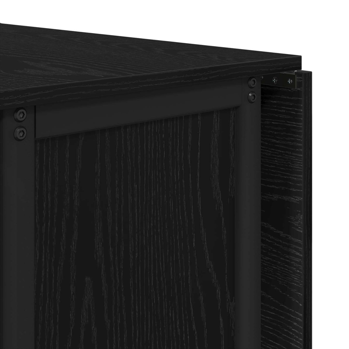 Sammenleggbart spisebord med hjul 130 x 80 x 76,5 cm Svart eik