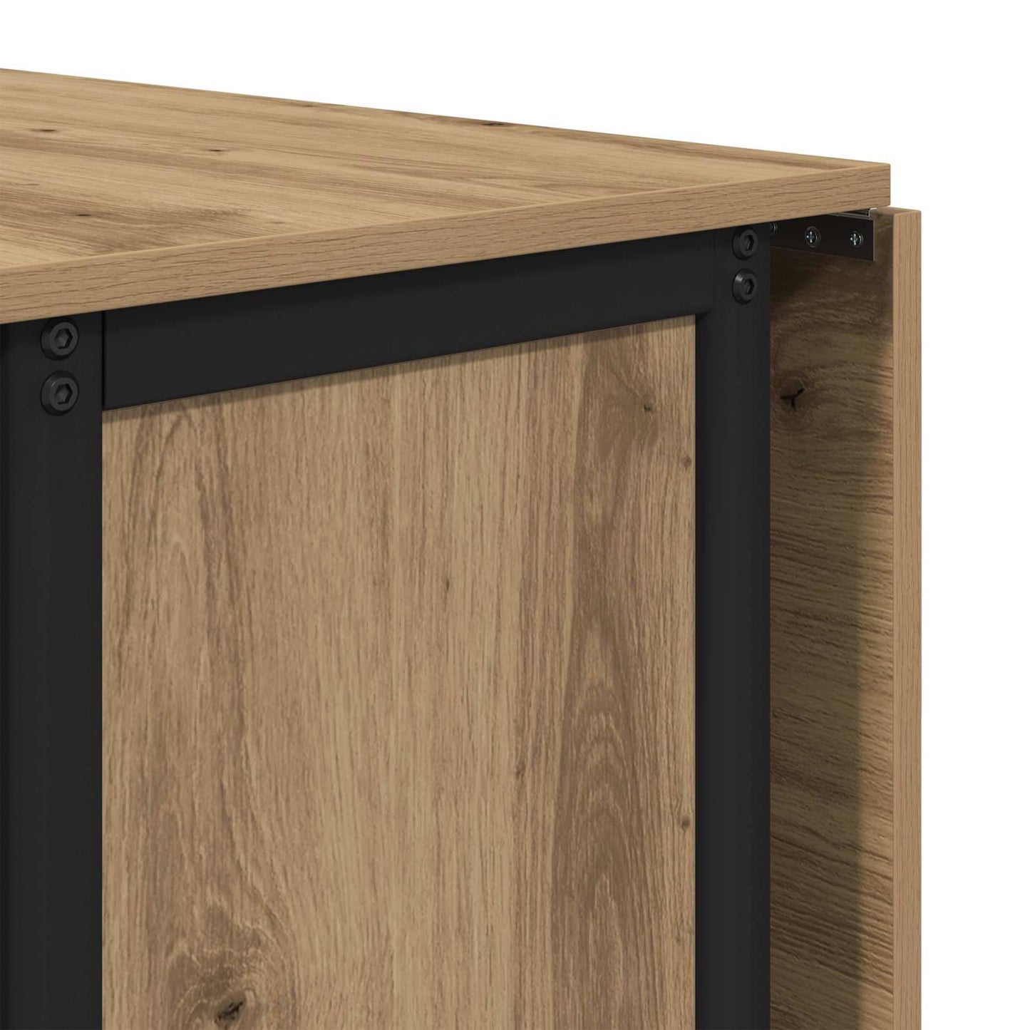 Sammenleggbart spisebord med hjul 130 x 80 x 76,5 cm stål PB