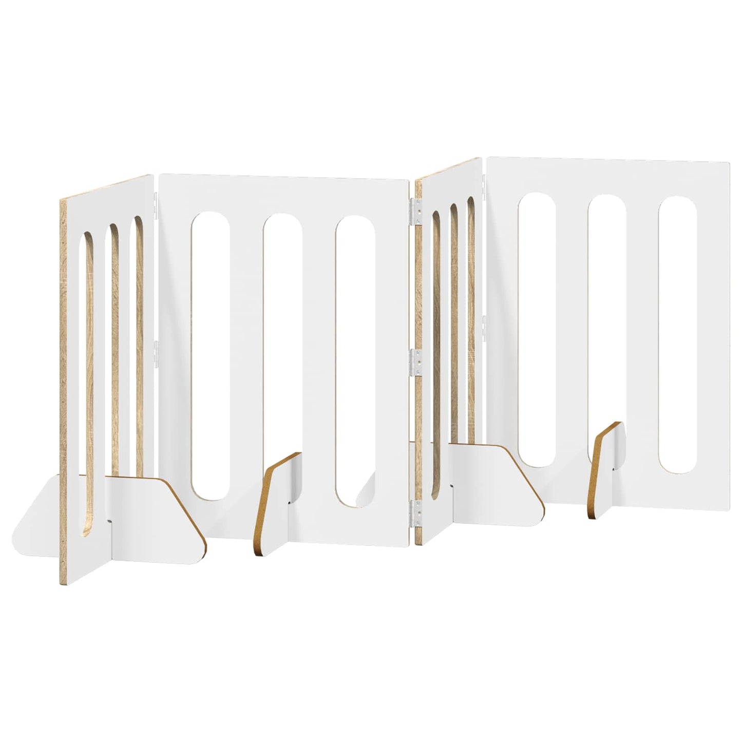 Folding Pet Fence 4 pcs Sonoma eik 201 x 38 x 70 cm