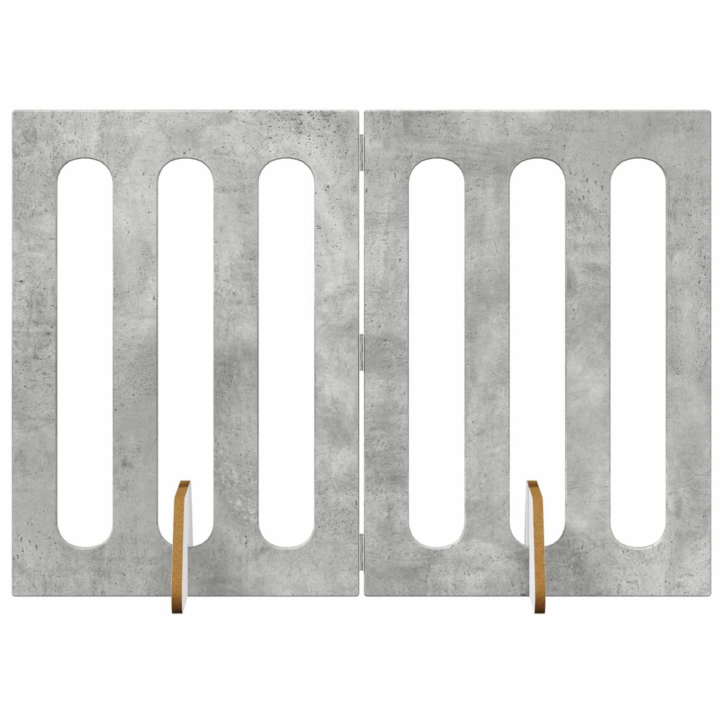 Folding Pet Fence 2 pcs BetongGrå 100,5 x 38 x 70 cm