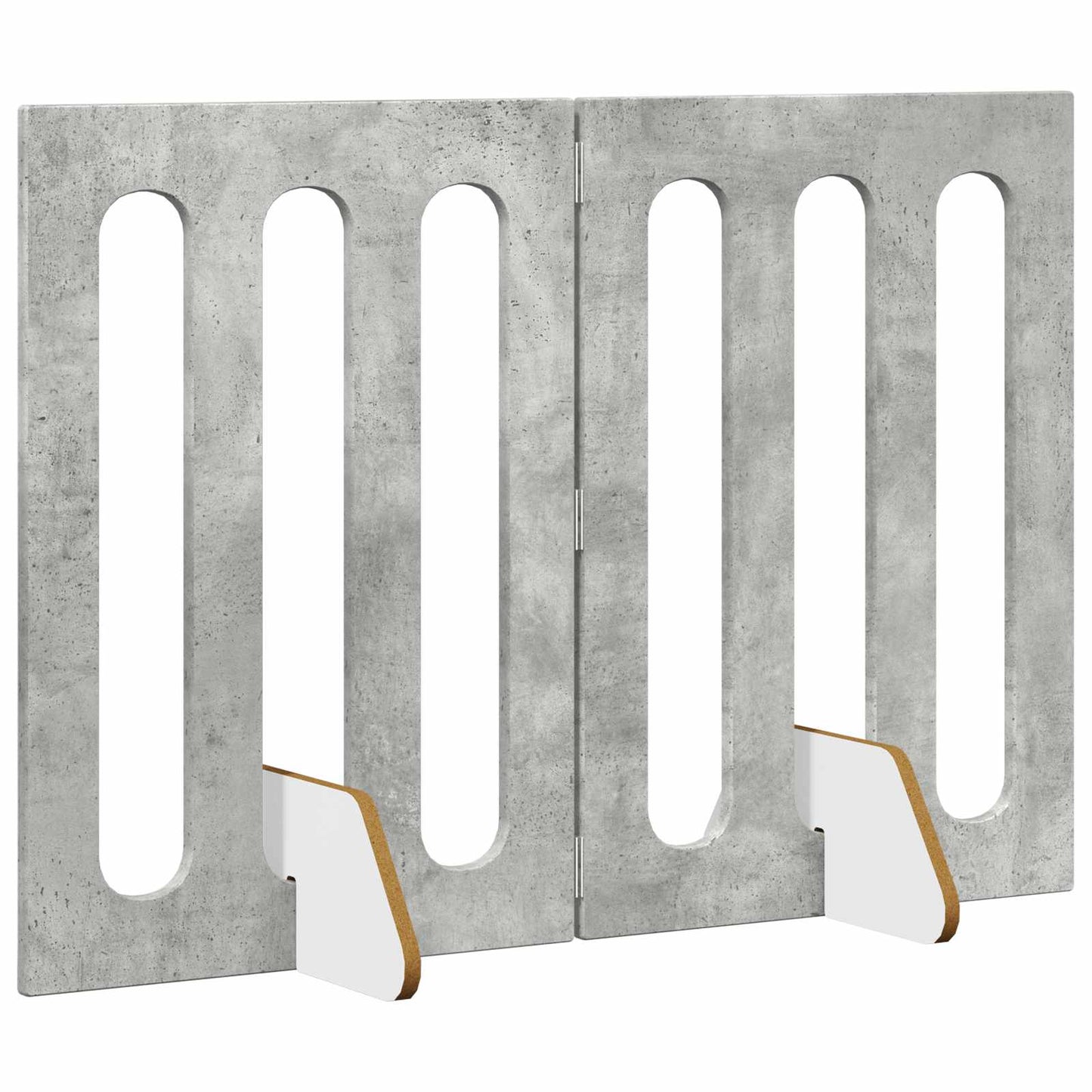 Folding Pet Fence 2 pcs BetongGrå 100,5 x 38 x 70 cm