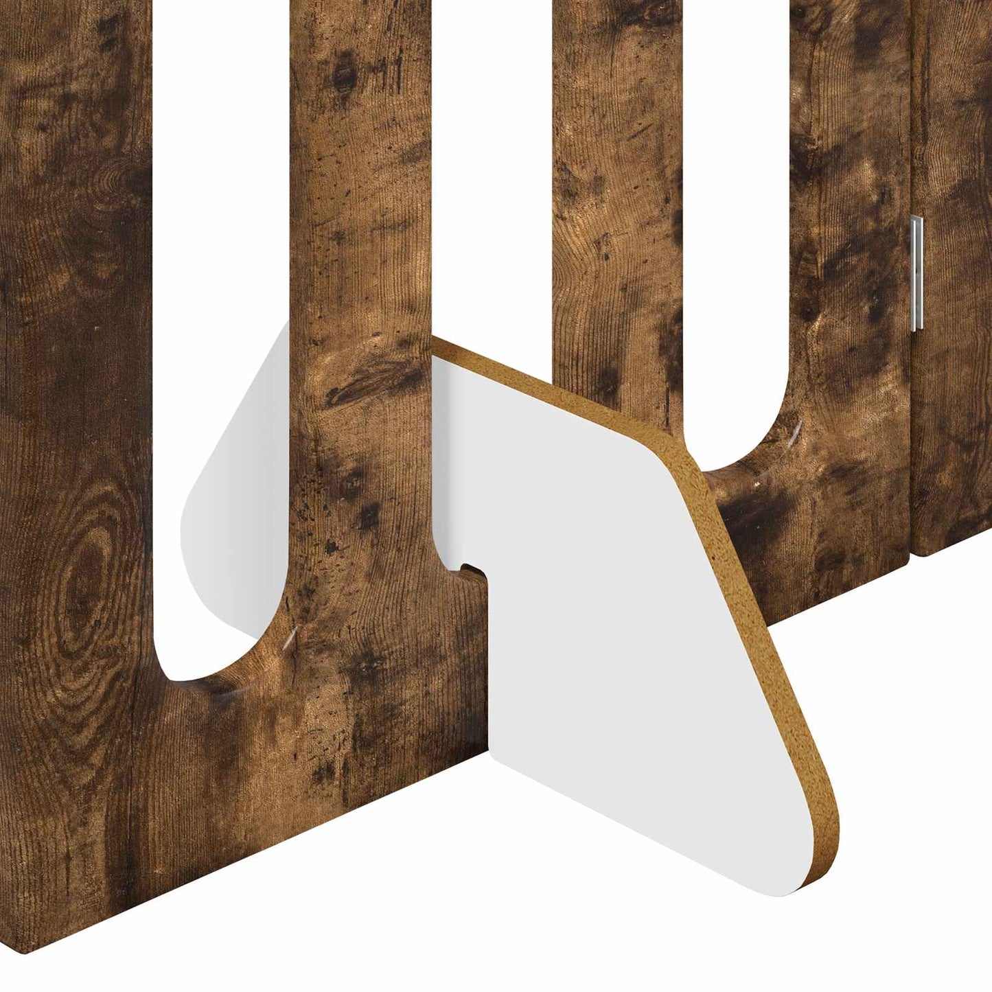 Folding Pet Fence 2 pcs Røkt Eik 100,5 x 38 x 70 cm