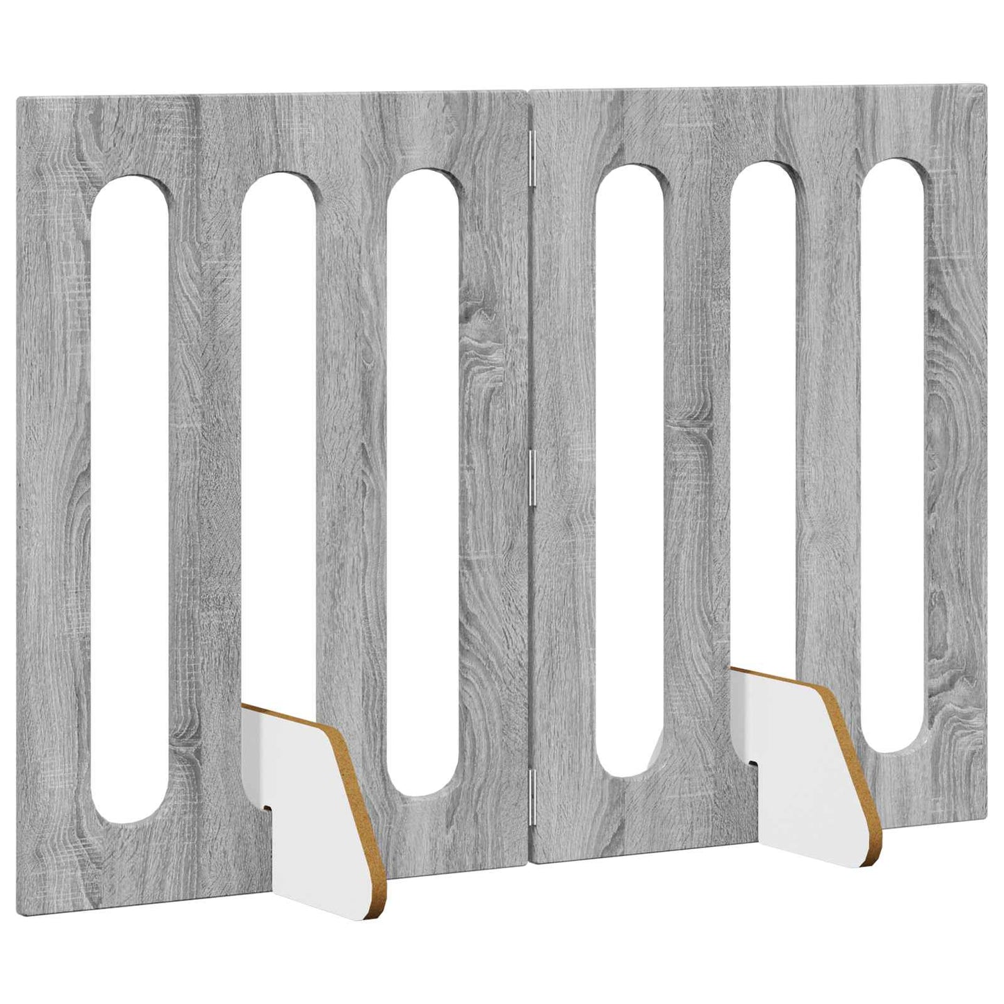 Folding Pet Fence 2 pcs Grå Sonoma 100,5 x 38 x 70 cm