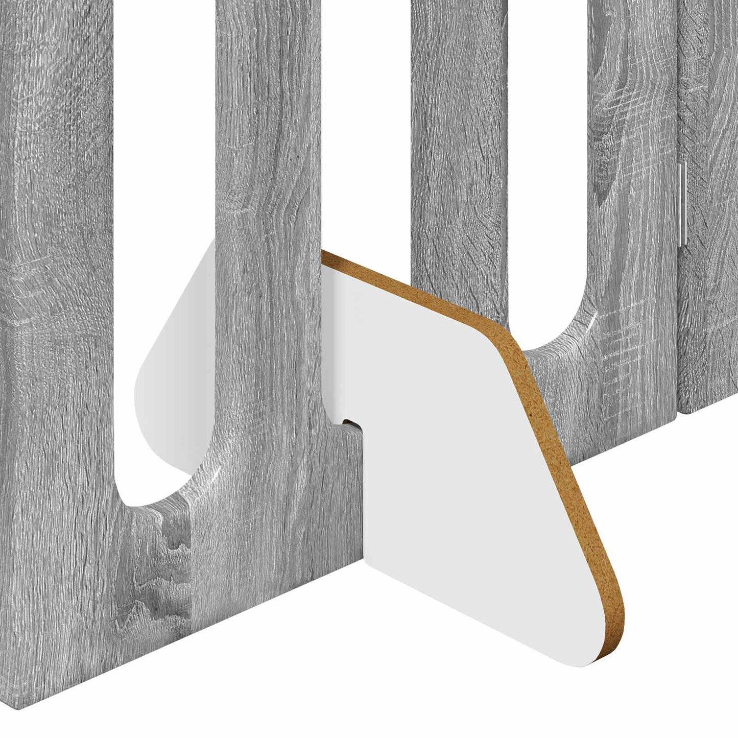 Folding Pet Fence 4 pcs Grå Sonoma 201 x 38 x 70 cm