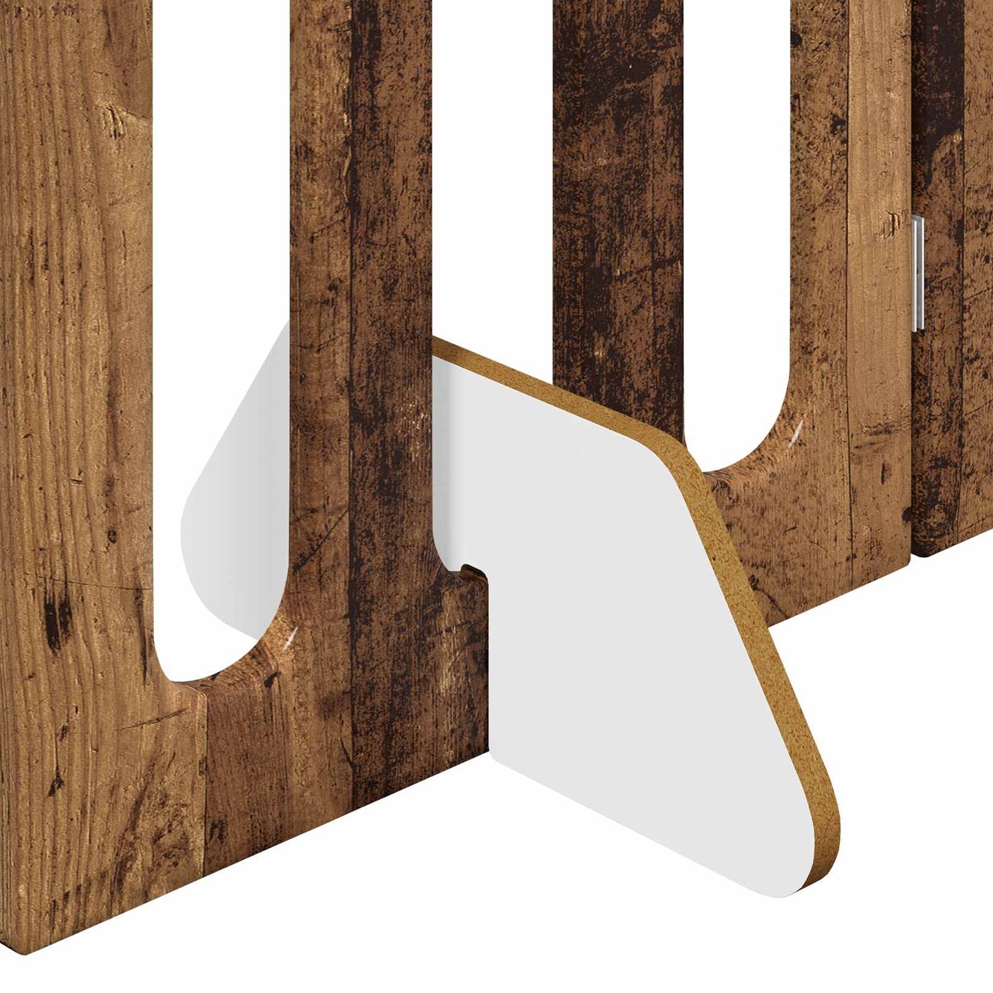 Folding Pet Fence 4 pcs Eiketre 201 x 38 x 70 cm Konstruert tre