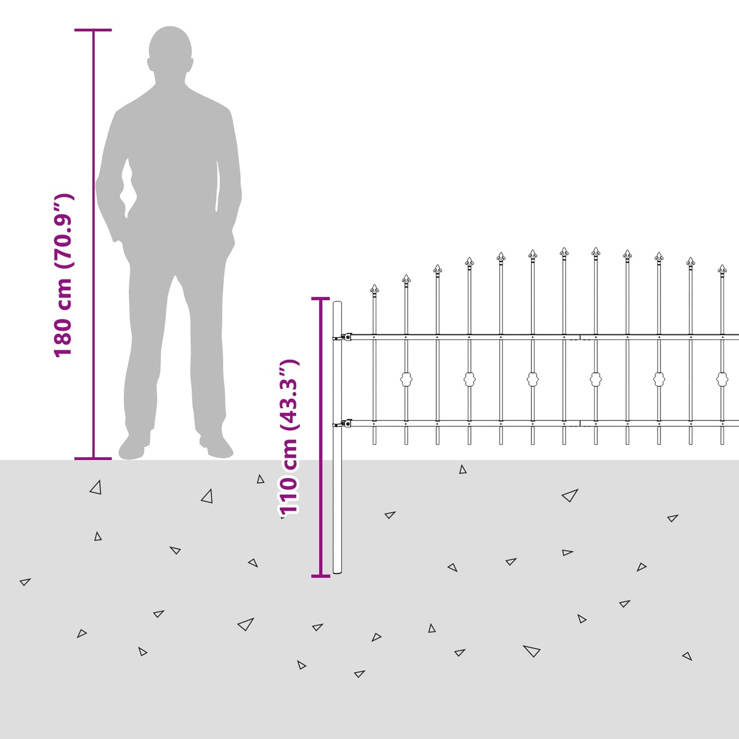 Spikertrekk Svart 200 x 130 cm Pulverlakkert stål vidaXL