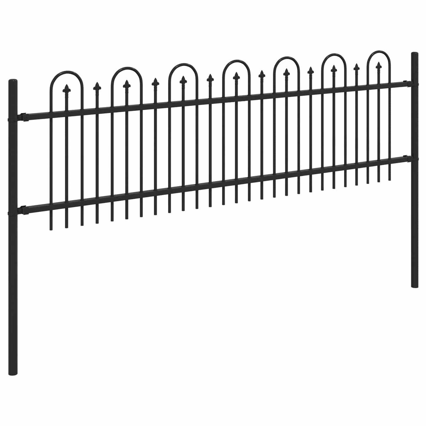 Spikertrekk Bueseger Svart 200 x 130 cm Pulverlakkert stål vidaXL