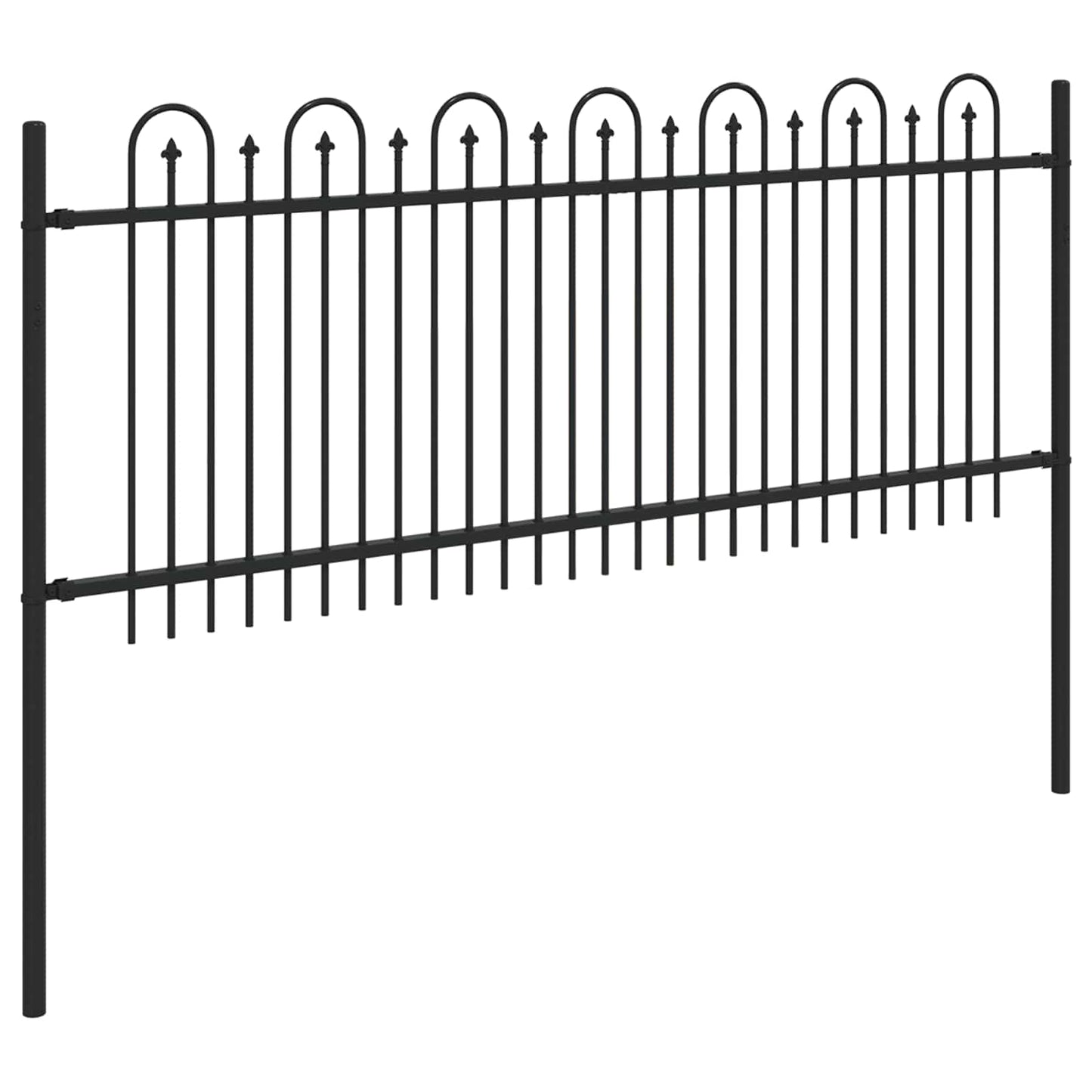 Spikertrekk Bueseger Svart 200 x 130 cm Pulverlakkert stål vidaXL