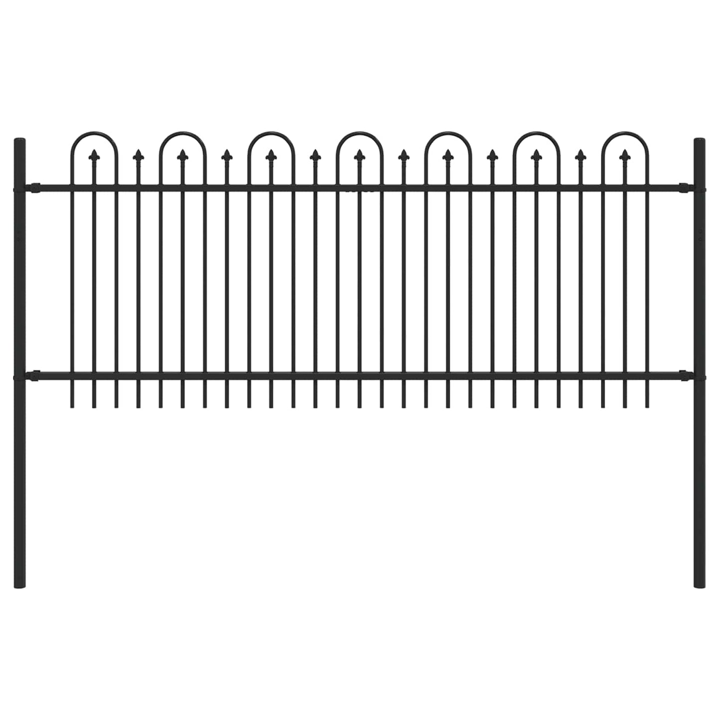 Spikertrekk Bueseger Svart 200 x 130 cm Pulverlakkert stål vidaXL
