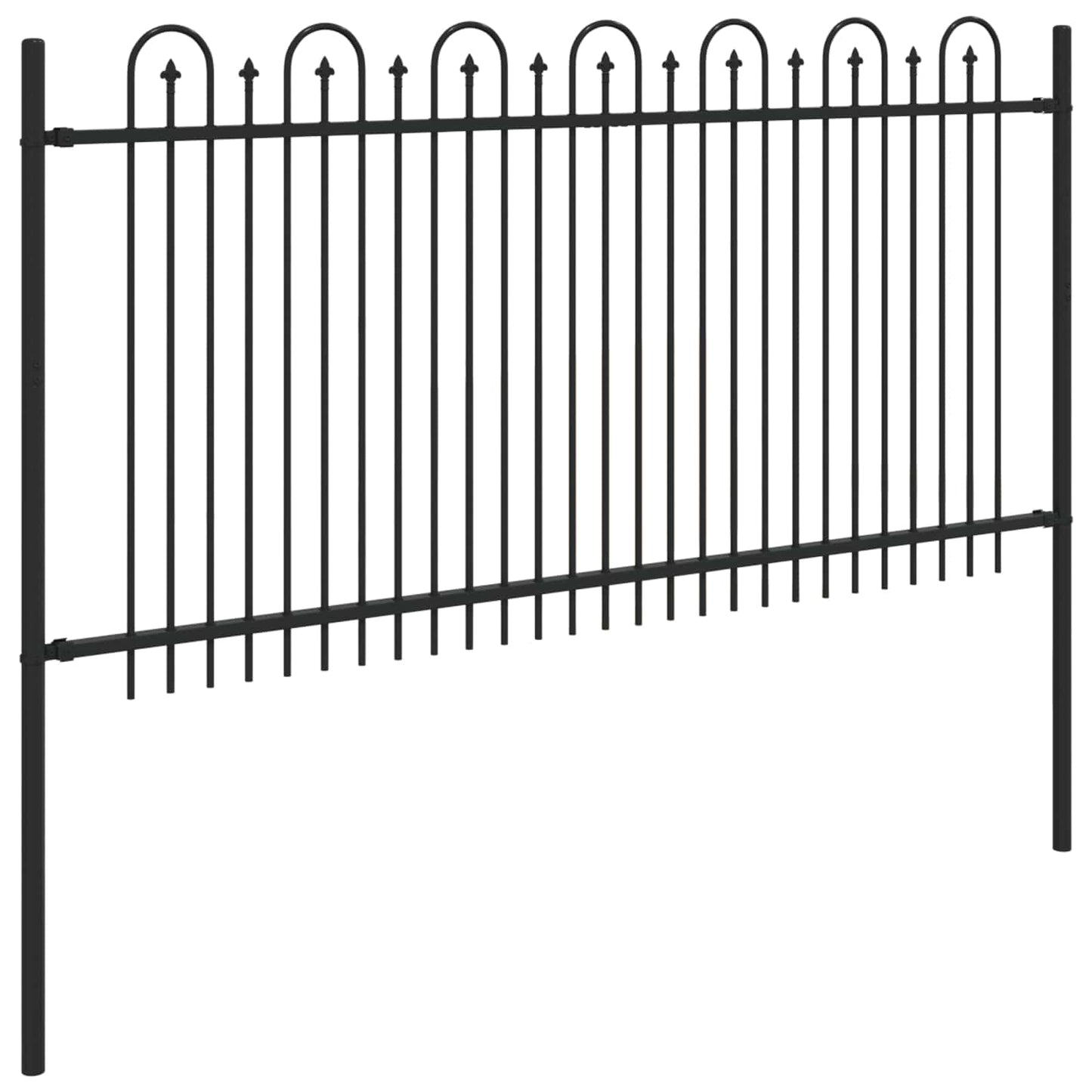 Spikertrekk Bueseger Svart 200 x 150 cm Pulverlakkert stål vidaXL