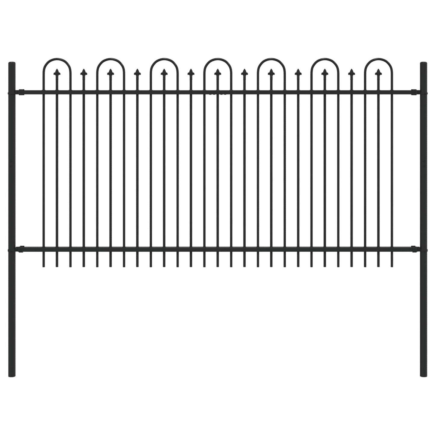 Spikertrekk Bueseger Svart 200 x 150 cm Pulverlakkert stål vidaXL
