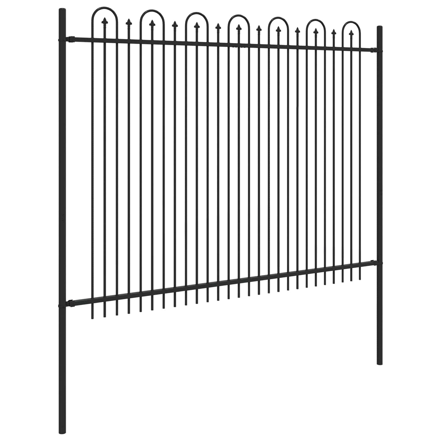 Spikertrekk Bueseger Svart 200 x 200 cm Pulverlakkert stål vidaXL