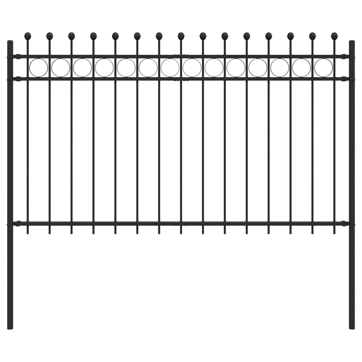 Ringgjerde Svart 200 x 130 cm Pulverlakkert stål vidaXL